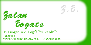 zalan bogats business card